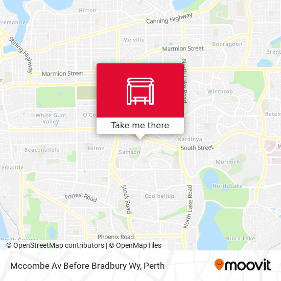 Mccombe Av Before Bradbury Wy map
