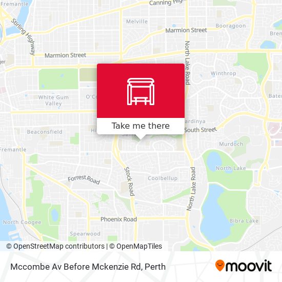 Mccombe Av Before Mckenzie Rd map