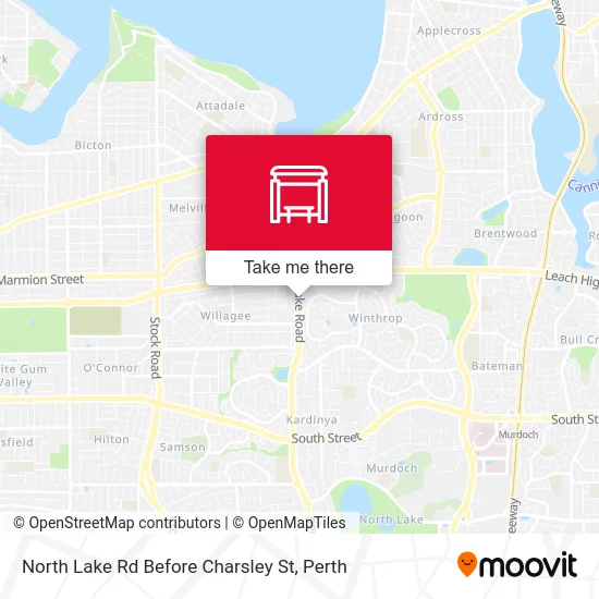 Mapa North Lake Rd Before Charsley St