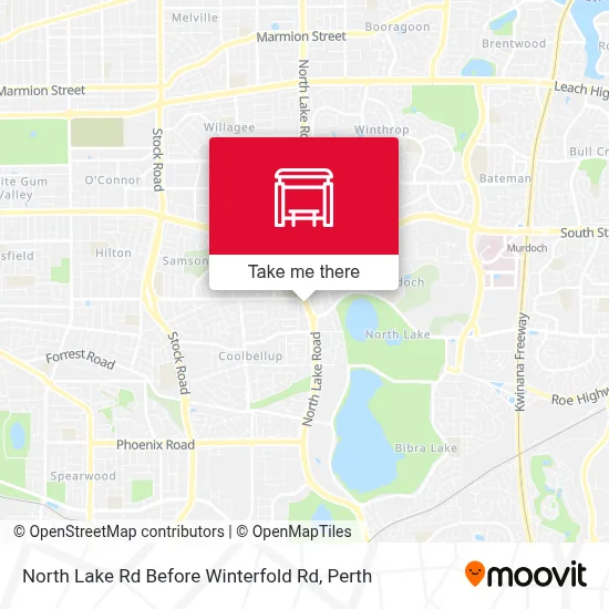 Mapa North Lake Rd Before Winterfold Rd