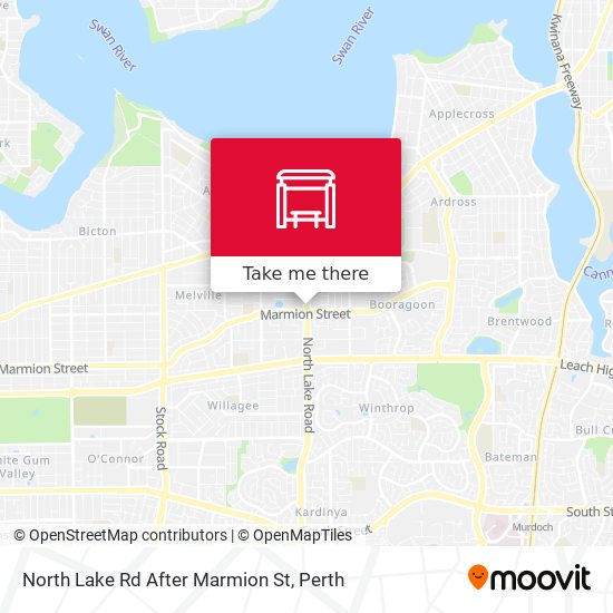 North Lake Rd After Marmion St map