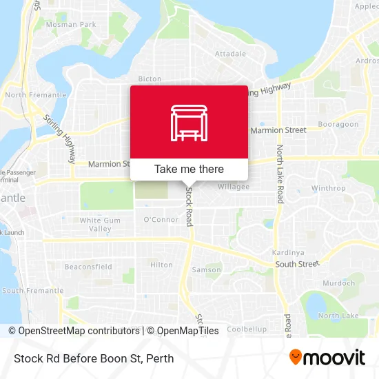 Mapa Stock Rd Before Boon St