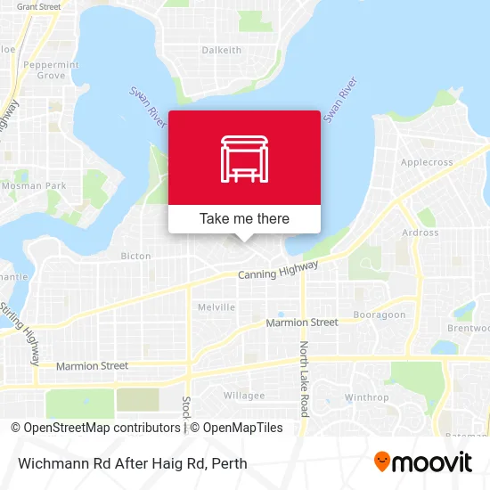 Mapa Wichmann Rd After Haig Rd