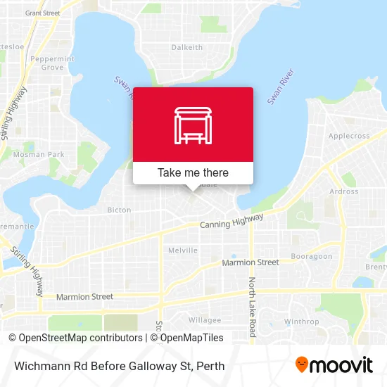 Mapa Wichmann Rd Before Galloway St