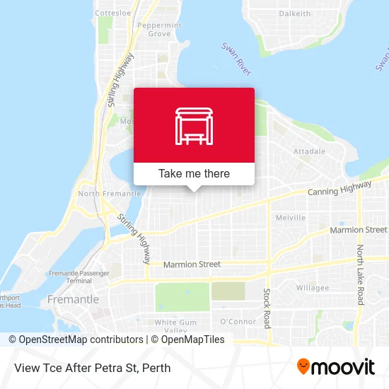 Mapa View Tce After Petra St