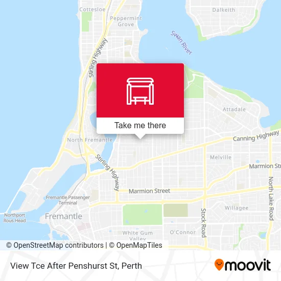 Mapa View Tce After Penshurst St