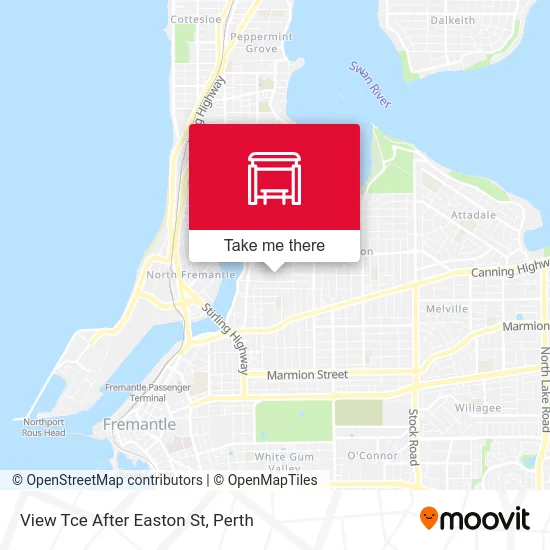 Mapa View Tce After Easton St