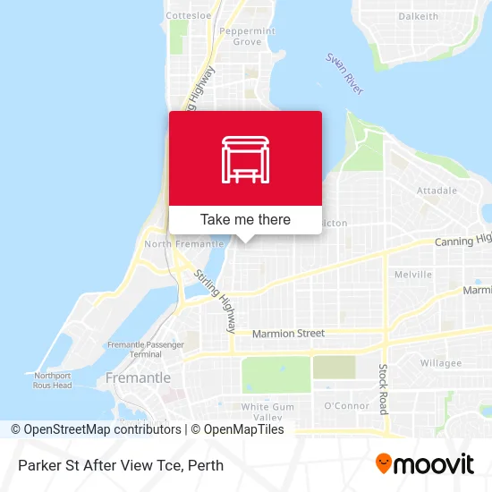 Mapa Parker St After View Tce