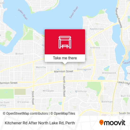 Mapa Kitchener Rd After North Lake Rd