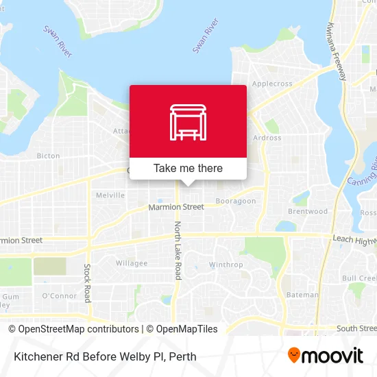 Mapa Kitchener Rd Before Welby Pl
