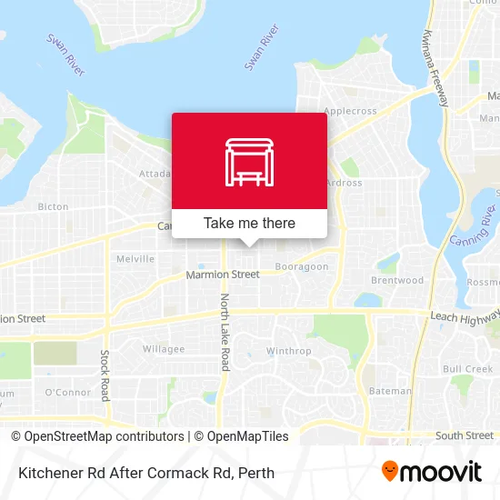 Mapa Kitchener Rd After Cormack Rd
