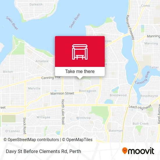 Mapa Davy St Before Clements Rd