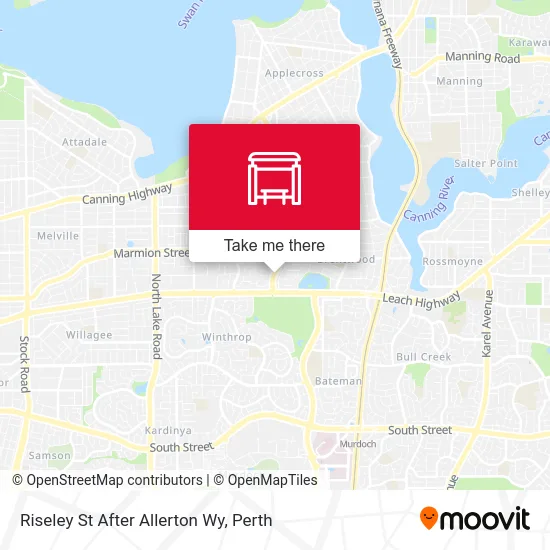 Mapa Riseley St After Allerton Wy