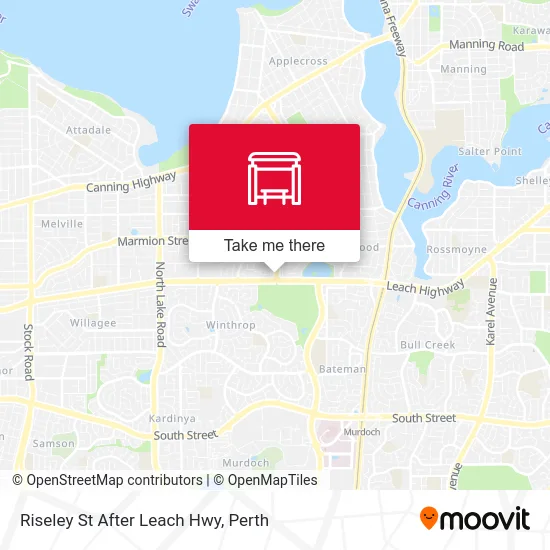 Mapa Riseley St After Leach Hwy