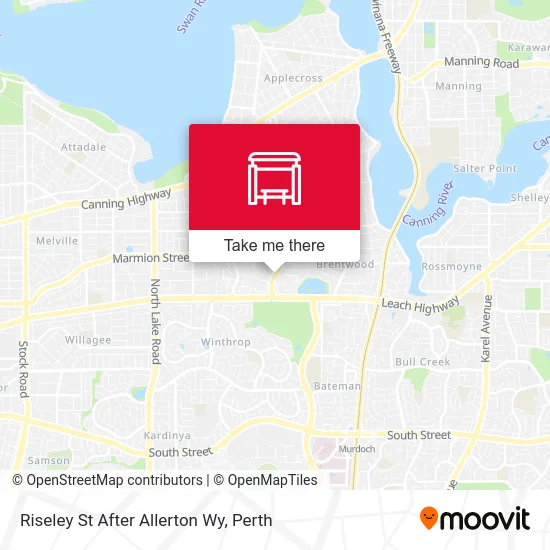 Mapa Riseley St After Allerton Wy