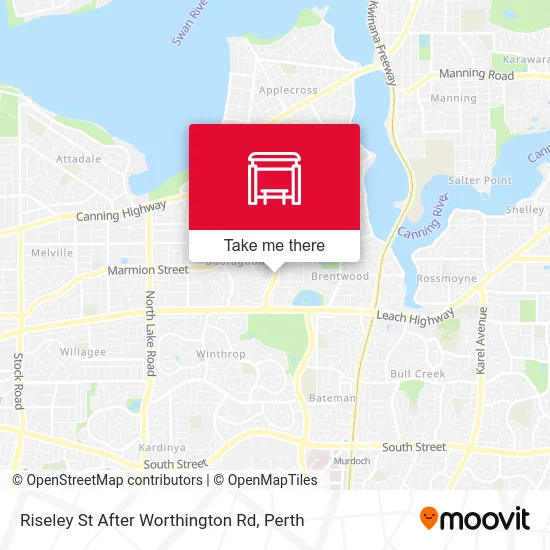 Mapa Riseley St After Worthington Rd