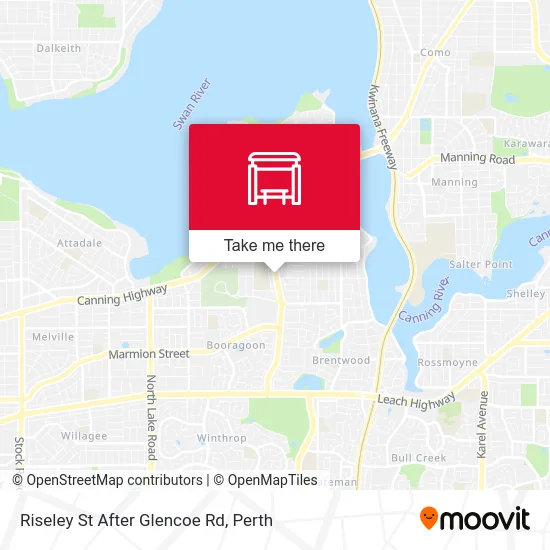 Mapa Riseley St After Glencoe Rd