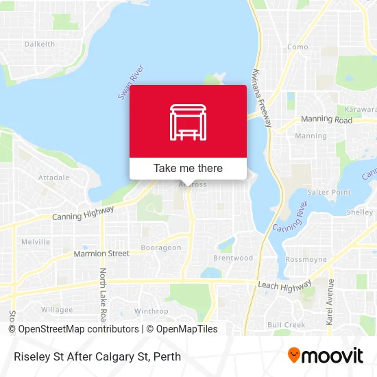 Mapa Riseley St After Calgary St