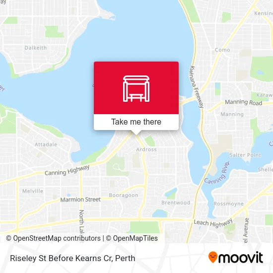 Mapa Riseley St Before Kearns Cr