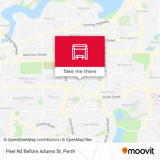 Peel Rd Before Adams St map