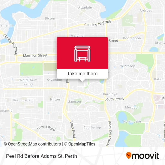 Mapa Peel Rd Before Adams St