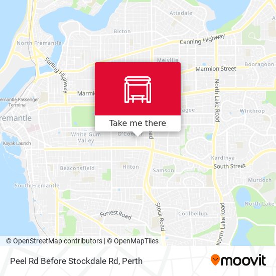 Peel Rd Before Stockdale Rd map