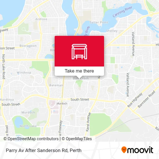 Mapa Parry Av After Sanderson Rd