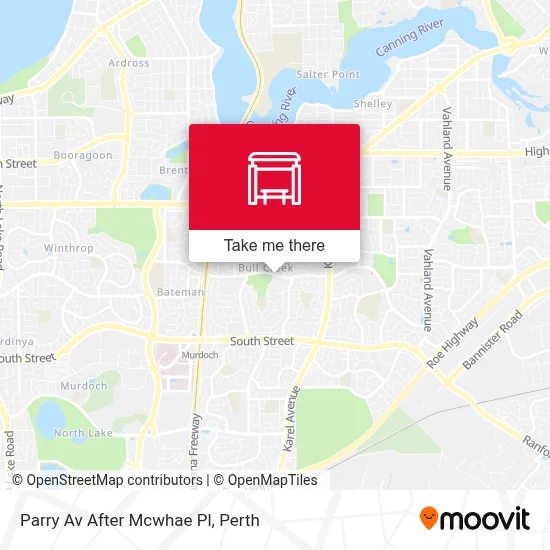 Mapa Parry Av After Mcwhae Pl