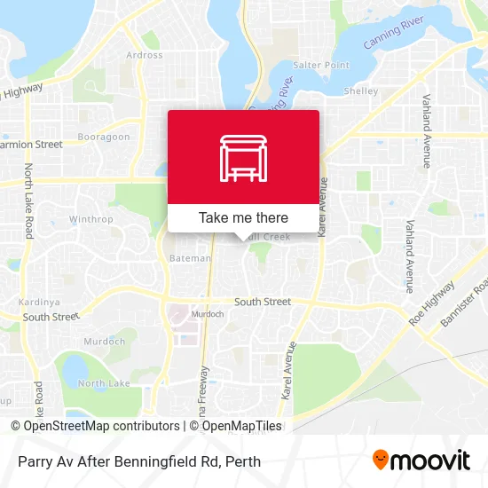 Mapa Parry Av After Benningfield Rd