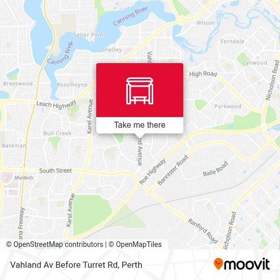 Mapa Vahland Av Before Turret Rd