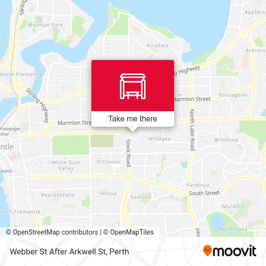 Mapa Webber St After Arkwell St