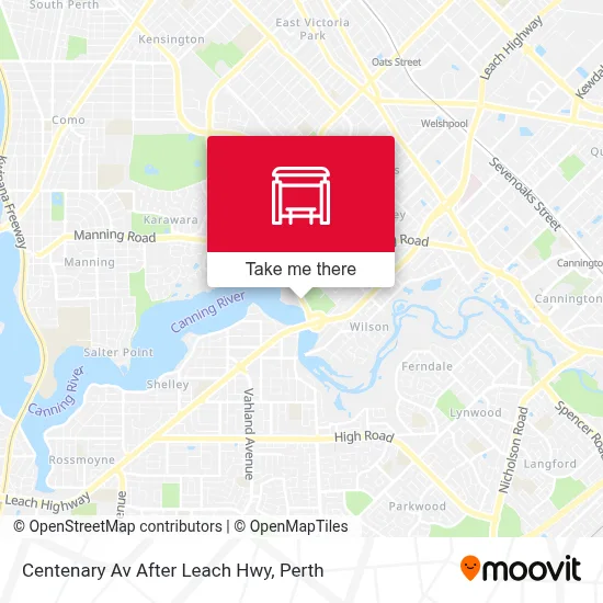 Mapa Centenary Av After Leach Hwy