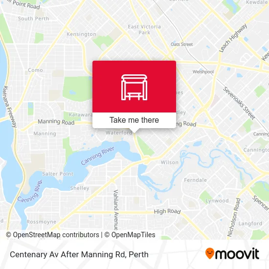 Mapa Centenary Av After Manning Rd