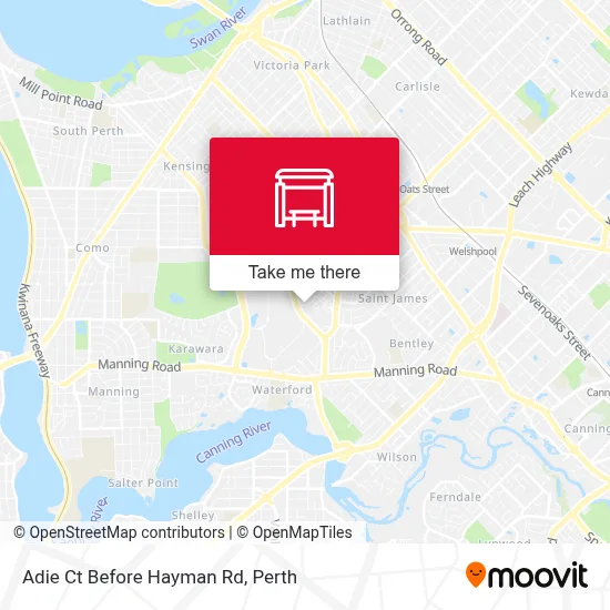 Mapa Adie Ct Before Hayman Rd