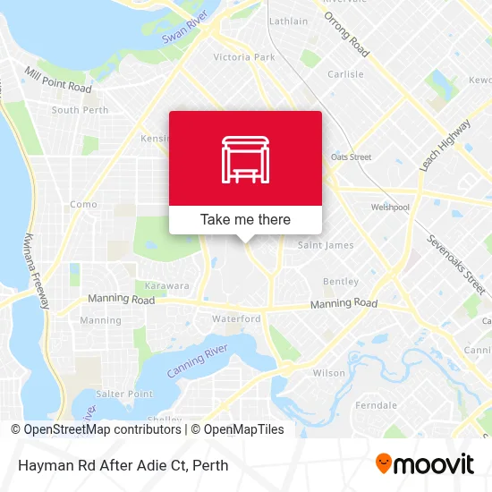 Mapa Hayman Rd After Adie Ct