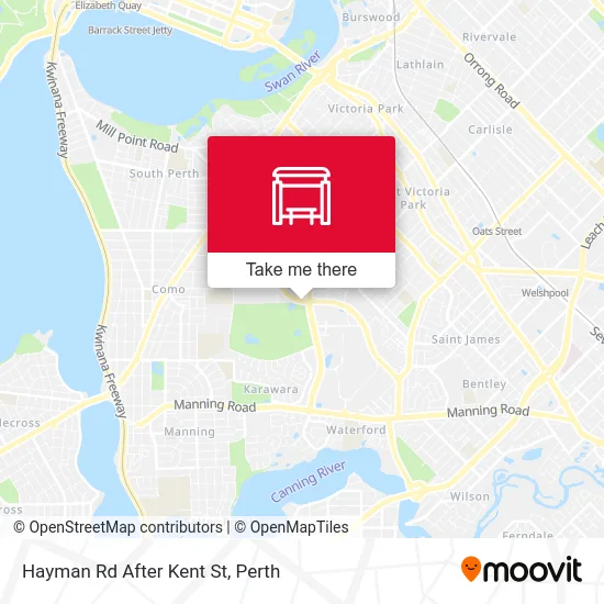 Mapa Hayman Rd After Kent St