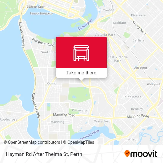 Mapa Hayman Rd After Thelma St