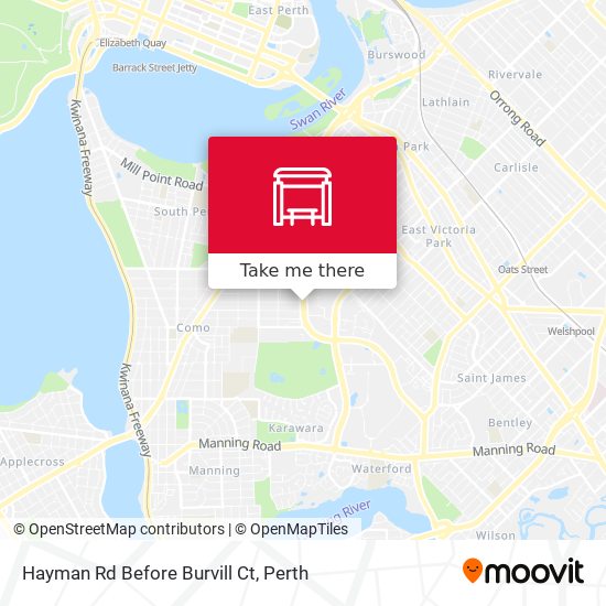 Hayman Rd Before Burvill Ct map