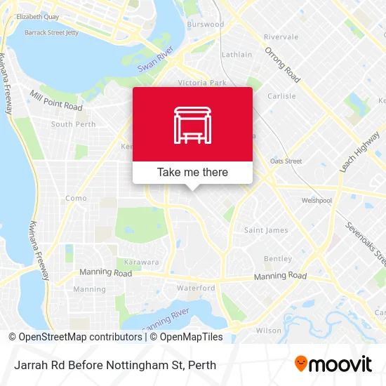 Mapa Jarrah Rd Before Nottingham St