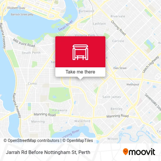 Mapa Jarrah Rd Before Nottingham St