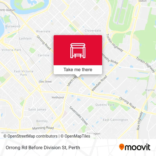 Orrong Rd Before Division St map