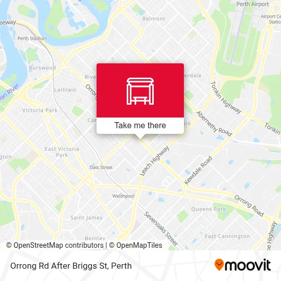 Mapa Orrong Rd After Briggs St