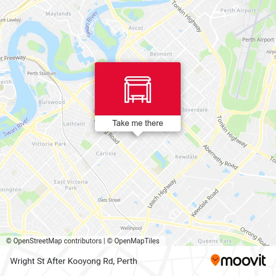 Mapa Wright St After Kooyong Rd