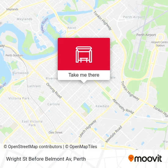 Mapa Wright St Before Belmont Av