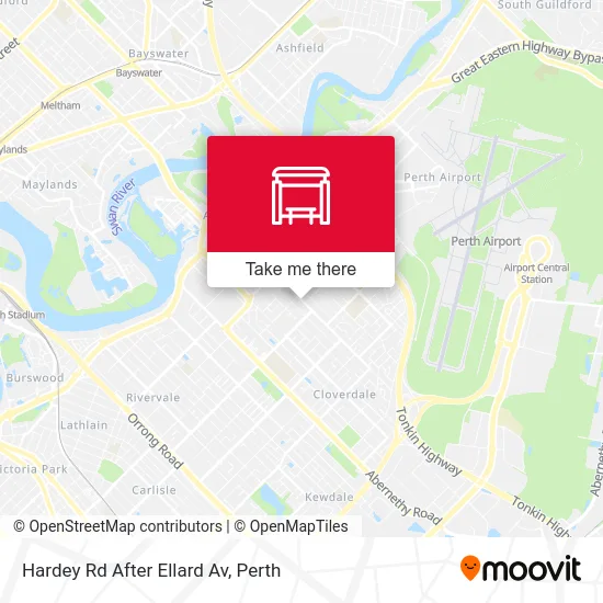 Mapa Hardey Rd After Ellard Av