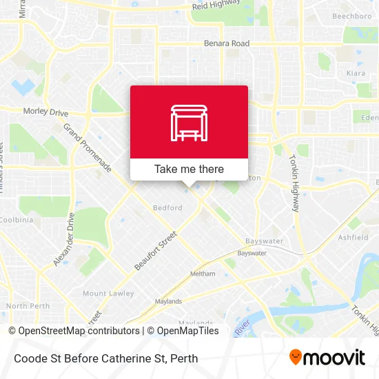 Mapa Coode St Before Catherine St