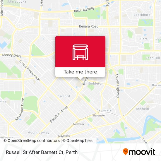 Russell St After Barnett Ct map