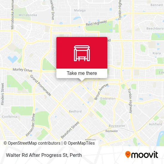 Mapa Walter Rd After Progress St