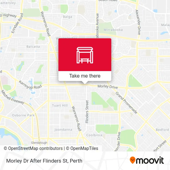 Mapa Morley Dr After Flinders St