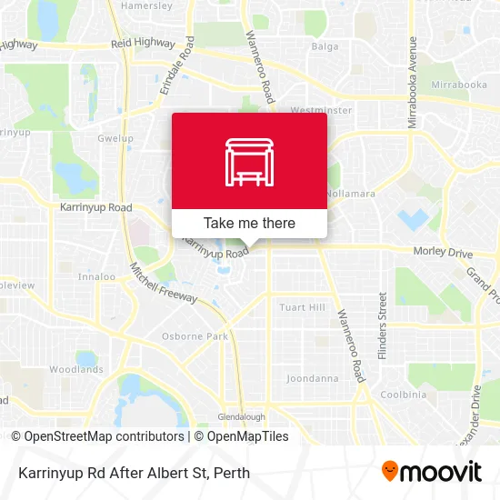 Mapa Karrinyup Rd After Albert St
